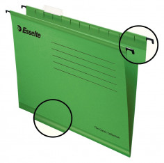 Závěsné desky A4 Esselte Classic zelené 25ks