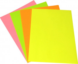 Barevný kancelářský papír mix neonových barev 5x20ls A4 80g