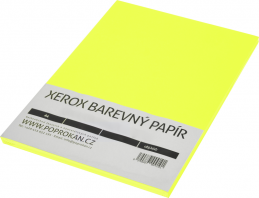 Barevný kancelářský papír neon žlutá A4 80g