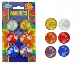 Magnety Glitter 3cm 6ks