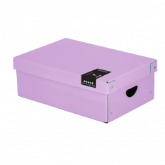 Úložná krabice malá PASTELINi lamino fialová