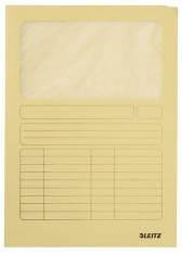 Desky A4 Leitz s okénkem eko karton žlutá