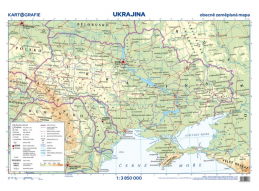 Oboustranná příruční mapa Ukrajina