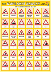 Dopravní výchova Dopravní značky tabulka skládačka A5