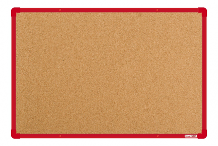 Korková tabule BoardOK 600x900mm červený rám