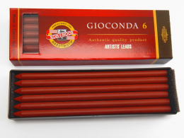 Uhel umělý Gioconda 5,6mm 6ks sepie hnědočervená