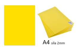 Pěnová guma A4 žlutá 10ks