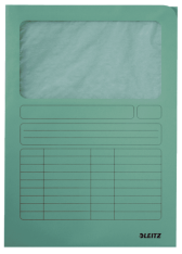 Desky A4 Leitz s okénkem eko karton zelená