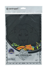 Antistresové omalovánky A4 Centropen 9997 Zvířata 4ks černé