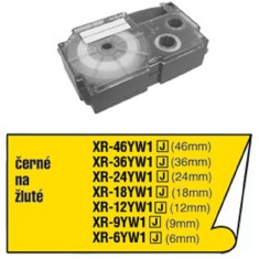 Páska do štítkovače Casio XR-18YW1 žlutá/černá