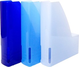Archivační box zkosený PVC modrý světlý