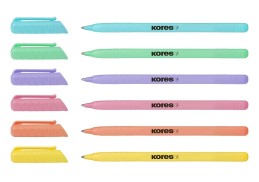 Kuličkové pero Kores K0-M trojhranné pastel mix