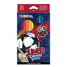 Trojhranné pastelky Colorino Jumbo Fotbal 12ks
