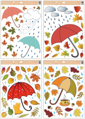 Okenní fólie Podzimní deštníky