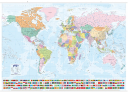 Svět státy a území nástěnná mapa1:21 000 000