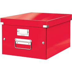 Úložná krabice A4 střední Leitz Click & Store WOW červená