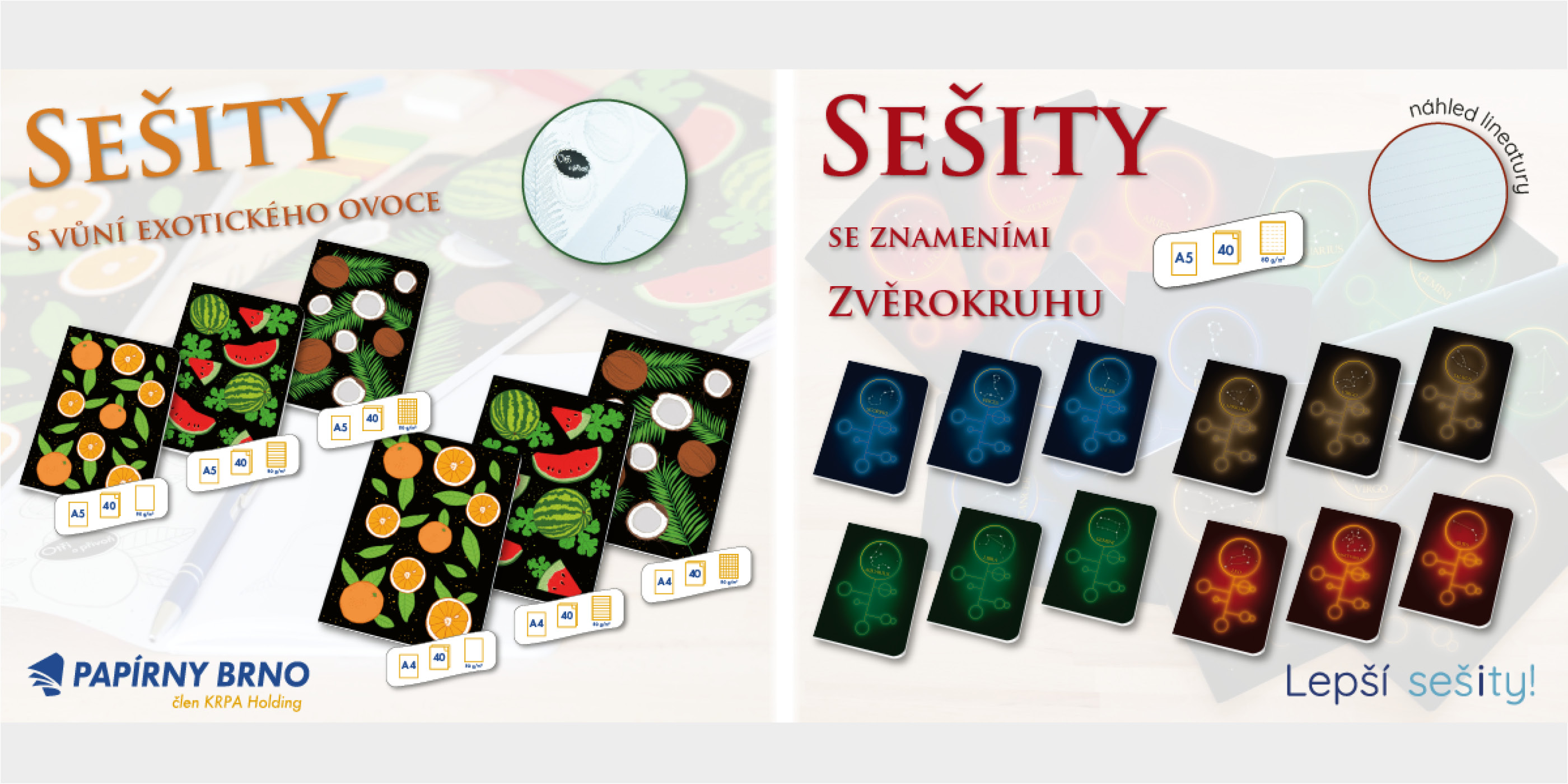 Sešity Fresh a Zodiac