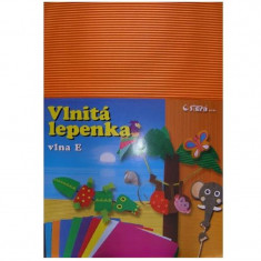 Barevná vlnitá lepenka B4 10ks oranžová