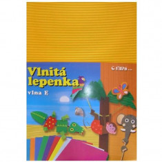 Barevná vlnitá lepenka B4 10ks žlutá