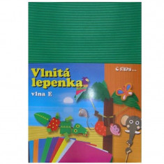 Barevná vlnitá lepenka B4 10ks zelená