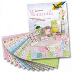 Papír na scrapbooking v bloku A4 80-270g/m2 26ls Romantic