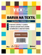 Barva na textil Texba prášková 20g hnědá