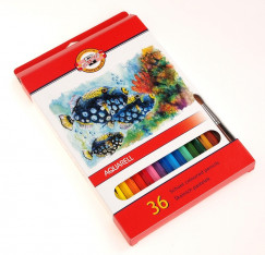 Akvarelové pastelky Koh-i-noor 3719 Ryby 36ks