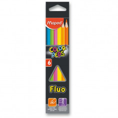 Trojhranné pastelky Maped Color'Peps Fluo 6ks