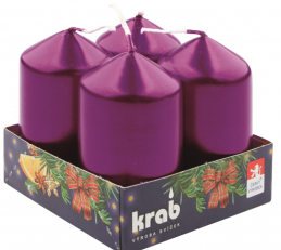 Adventní svíčky 4ks fialové