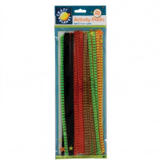 Drát plyšový 30cm pruhované barvy