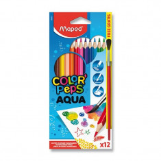 Pastelky Maped Color`Peps Aqua 12ks+štětec
