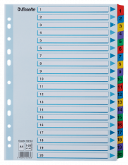 Rozřaďovač A4 kartonový Mylar s potiskem 1-20