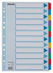 Rozřaďovač A4 kartonový Mylar barevný 12ls