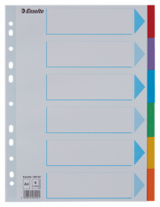 Rozřaďovač A4 kartonový barevný 6ls