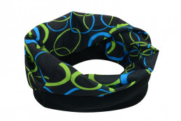 Sportovní šátek s flísem, modro-zelený