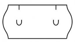 Etikety do kleští UNI 26x12mm 1500 etiket bílé