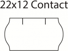 Etikety do kleští CONTACT 22x12mm 1500 etiket bílé