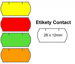 Etikety do kleští CONTACT/26x12/žluté