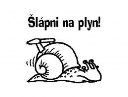 Motivační razítko Šnek Šlápni na plyn! Pilgr