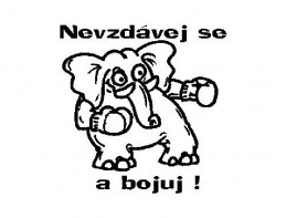 Motivační razítko Nevzdávej se a bojuj!