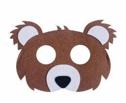 Maska filcová Medvěd