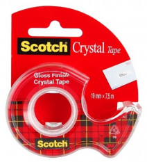Samolepicí páska 3M Scotch Crystal s odvíječem 19mmx7,5m