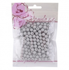 Korálky 8mm 50g šedé