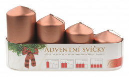 Adventní svíčky 4ks měděné