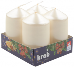 Adventní svíčky 4ks krémové