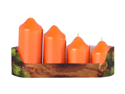 Adventní svíčky 4ks oranžové