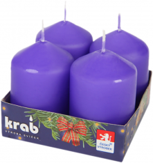Adventní svíčky 4ks fialové