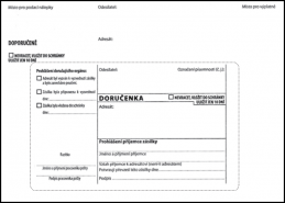 Obálka B6 doručenka s poučením NCR bílá správní řád