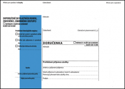 Obálka B6 doručenka s poučením NCR modrý pruh správní řád