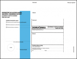 Obálka C5 doručenka s poučením NCR modrý pruh správní řád